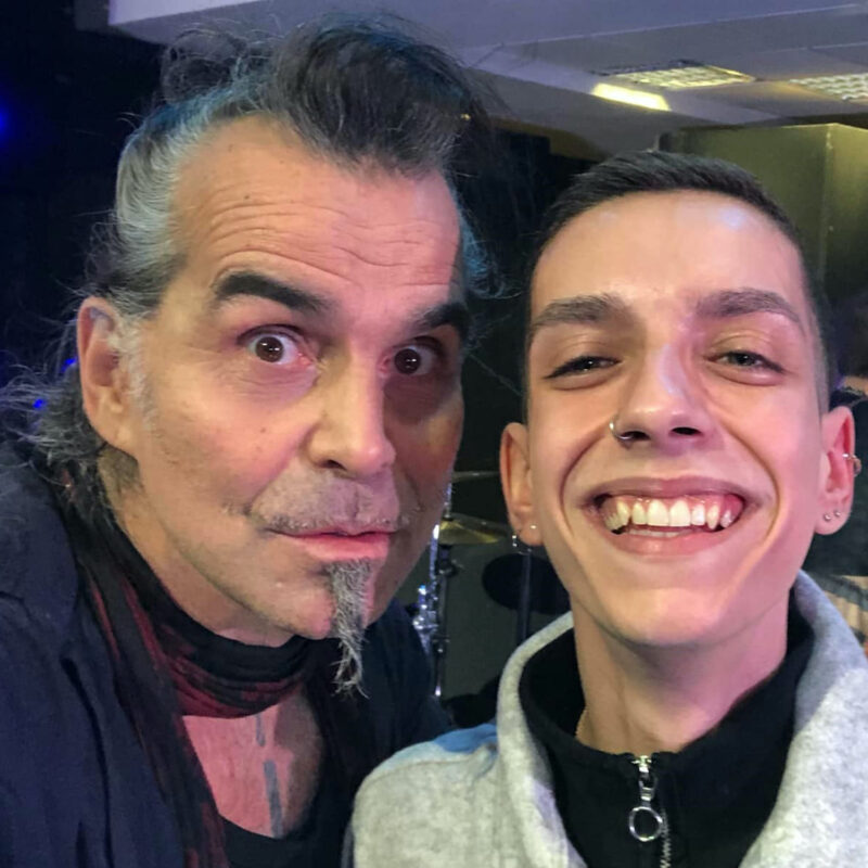 Josuè-e-Piero Pelù Josuè Previti con Piero Pelù